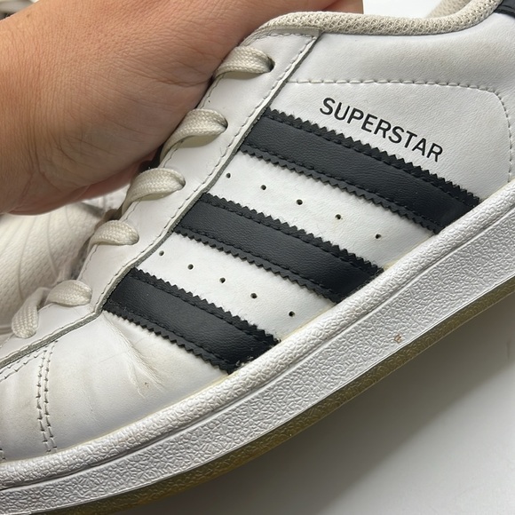 Adidas Superstar Athletic Active Shoe White Black Mens Size 7 - Picture 15 of 16